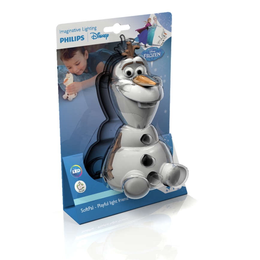 Philips 71768/08/16 - Світлодіодна дитяча лампа DISNEY FROZEN ОЛАФ LED/0,3W/2xAAA сніговик