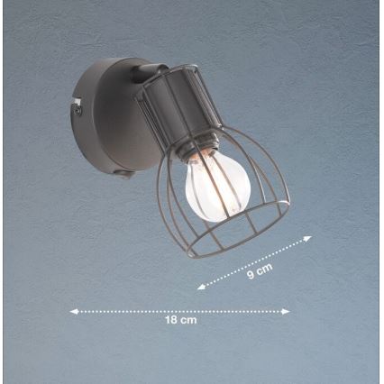 Fischer & Honsel 30074 - Настінний точковий світильник KAFES 1xE14/25W/230V