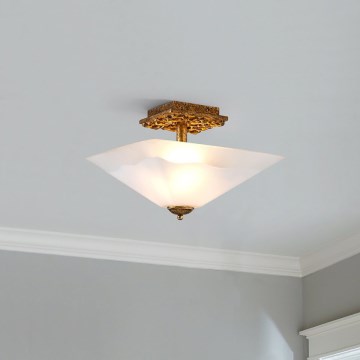 Flambeau STAR-F-S-DG - Стельовий світильник STAR 2xE27/40W/230V мідний