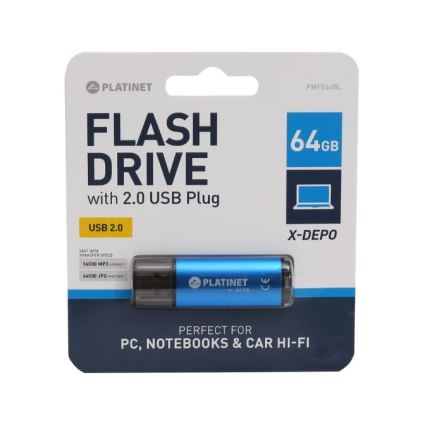 Флэш-накопитель USB 64ГБ синий