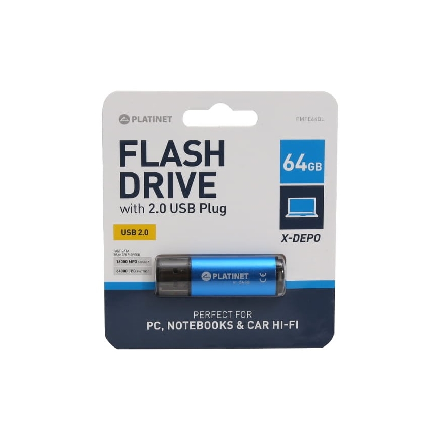 Флэш-накопитель USB 64ГБ синий