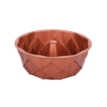 Форма для кекса KITCHISIMO 24 см, с ромбовидным узором, медного цвета