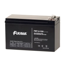 FUKAWA FW 7,2-12 F2U - Свинцево-кислотний акумулятор 12V/7,2Ah/faston 6,3 мм