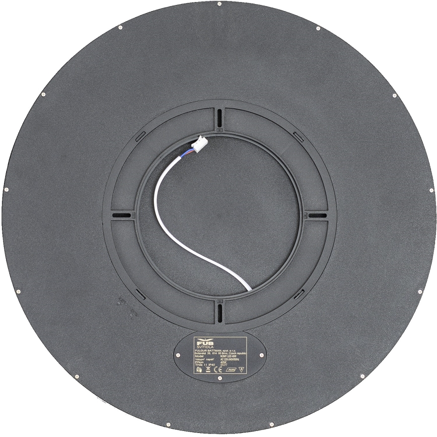 Fulgur 42364 - Стельовий LED світильник NOMY LED/40W/230V 3000/4000/6000K IP40 діаметр 50 см чорний