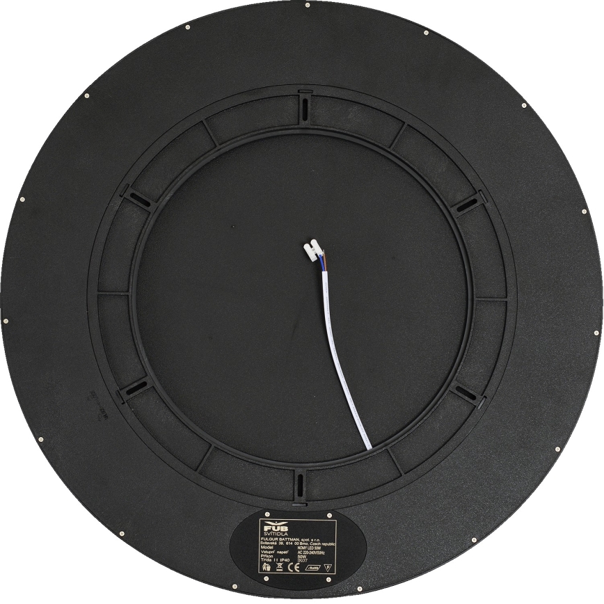 Fulgur 42366 - Стельовий LED світильник NOMY LED/50W/230V 3000/4000/6000K IP40 діаметр 60 см чорний