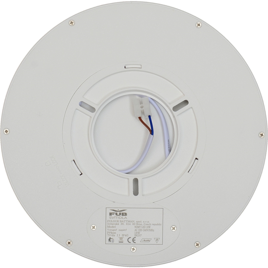 Fulgur s-42584 - Светодиодный потолочный светильник с датчиком движения NOMY-S LED/18W/230V 3000/4000/6000K IP40 диаметр 23 см белый