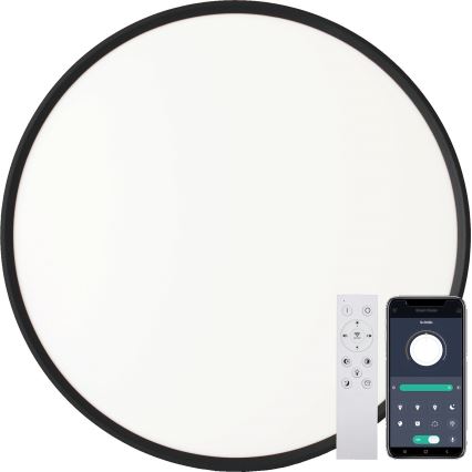 Fulgur s-43040 - LED стельовий світильник NOMY-RC з регулюванням яскравості LED/40W/230V 3000/4000/6500K діаметр 50 cm IP40 чорний + дистанційне керування