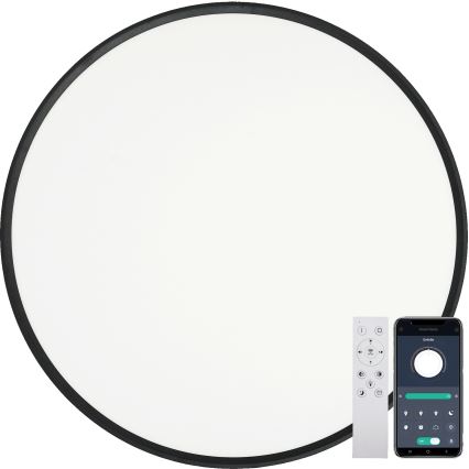 Fulgur s-43042 - диммируемый LED-потолочный светильник NOMY-RC LED/50W/230V 3000/4000/6500K Ø 60 см IP40 черный + дистанционный пульт