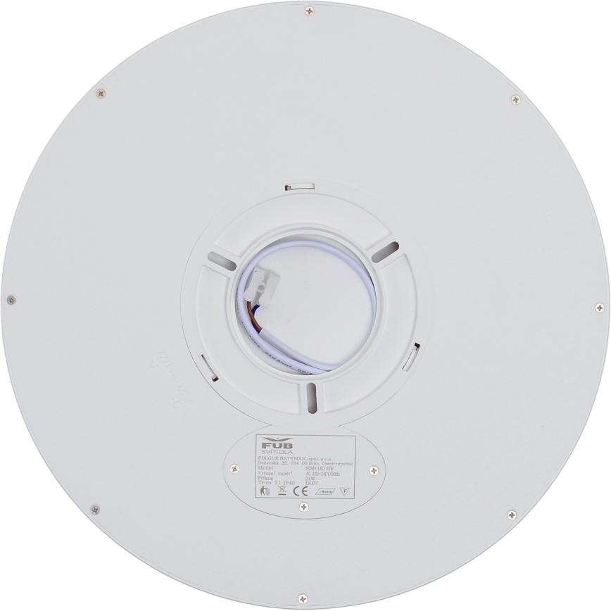 Fulgur з-42586 - Світлодіодний стельовий світильник з датчиком руху NOMY-S LED24W/230V 3000/4000/6000K IP40 діаметр 30 см білий