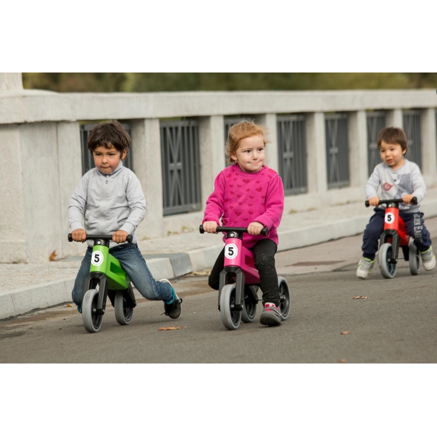 Funny Wheels - Беговел 2 в 1 RIDER SPORT розовый/чёрный