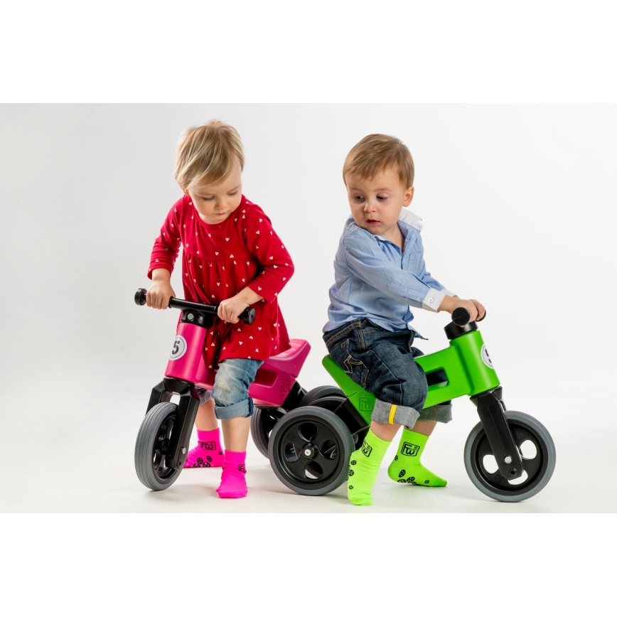 Funny Wheels - Беговел 2 в 1 RIDER SPORT розовый/чёрный