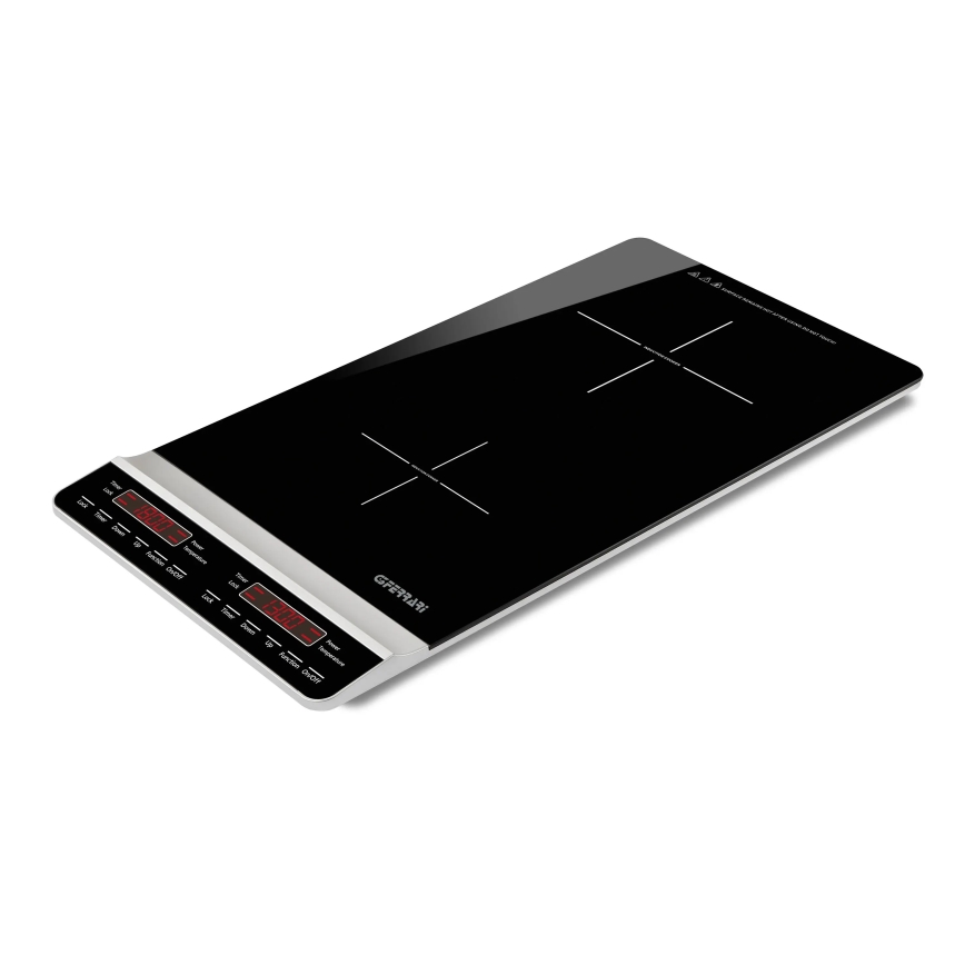 G3Ferrari G1013900 - індукційна двоконфоркова настільна плита DINAMIKO 3100 Вт/230 В чорна