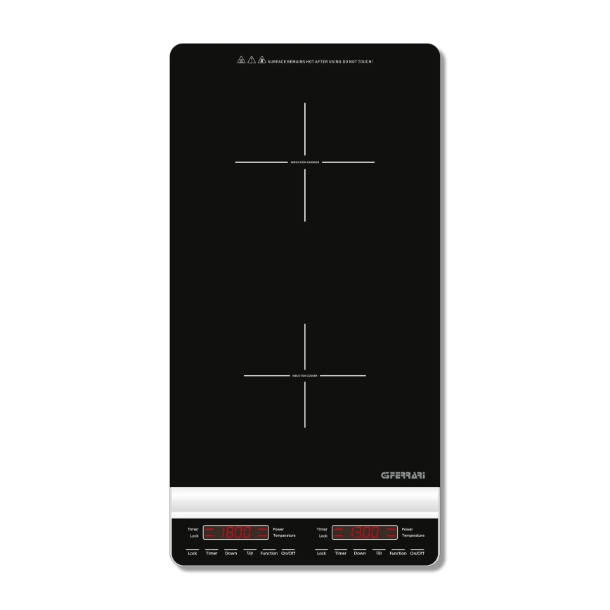 G3Ferrari G1013900 - Индукционная двухконфорочная плита DINAMIKO, 3100 Вт/230 В, чёрная