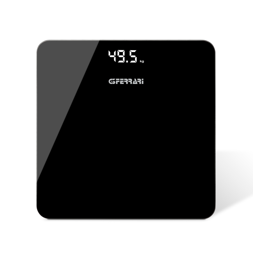 G3Ferrari G3005800 - Цифровые напольные весы, питание 3×AAA, чёрные