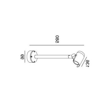 Gardino LX1674 - LED Уличный настенный точечный светильник ROSE LED/15W/230V IP65