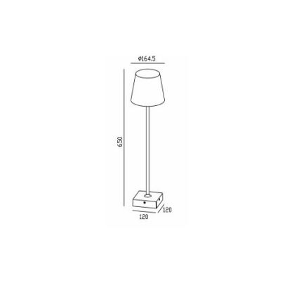 Gardino LX1793-650 - LED Вуличний торшер VIOLA LED/7W/230V IP65