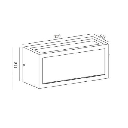 Gardino LX5705-LED - Вуличний світлодіодний настінний світильник BETULLA LED/18W/230V IP54
