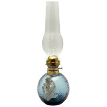 Гасова лампа VANESA 38 см синій димчастий зерно