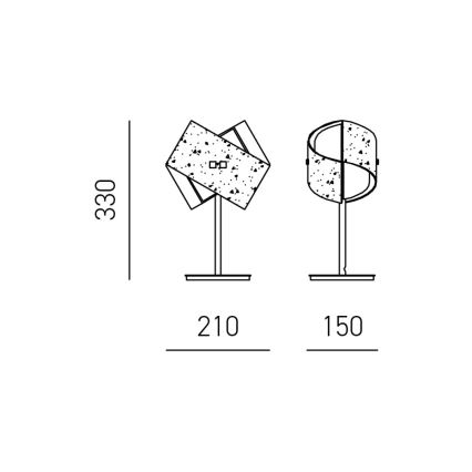 Gea Luce CAMILLA L P arg - Настольная лампа CAMILLA 1xE14/42W/230V серебристый