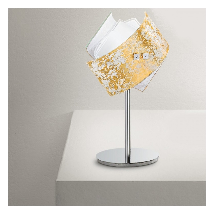 Gea Luce CAMILLA L P oro - Настольная лампа CAMILLA 1xE14/42W/230V золотистый