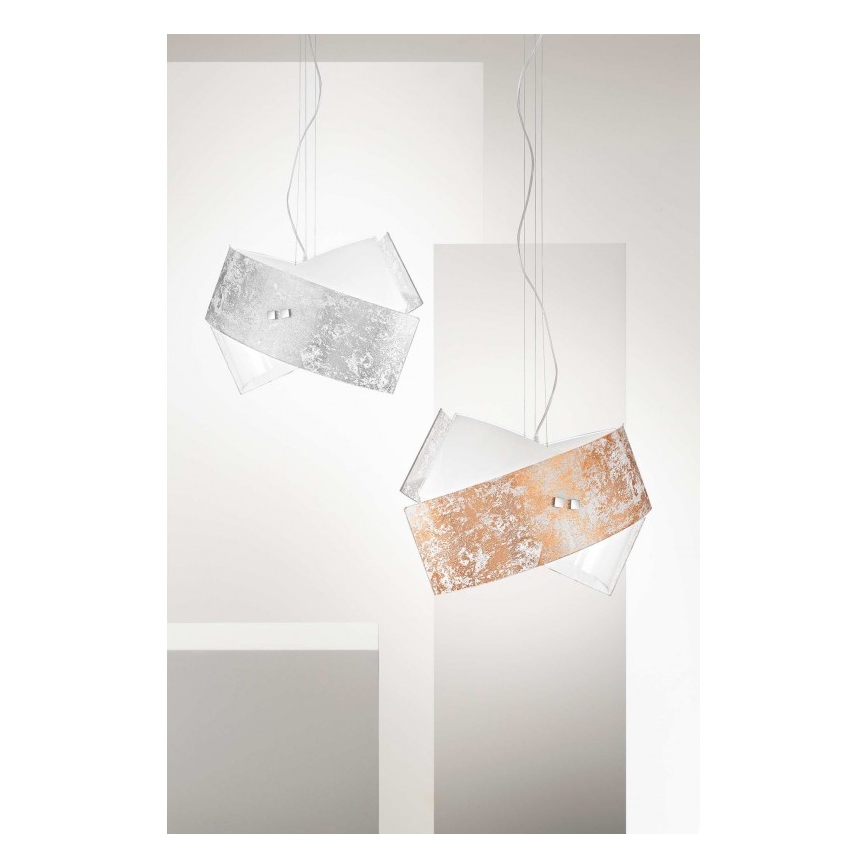 Gea Luce CAMILLA S G arg - Підвісна люстра CAMILLA 2xE27/70W/230V срібний