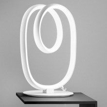 Gea Luce DIVA L BIANCO SATINATO - Настільна LED лампа з регулюванням яскравості DIVA LED/17W/230V білий