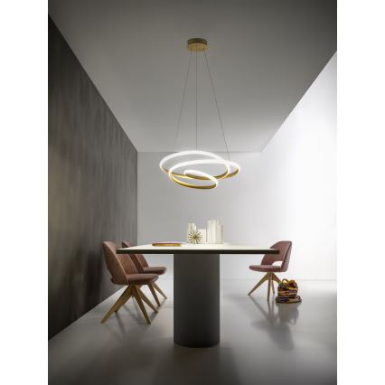 Gea Luce DIVA S G ORO - Світлодіодна підвісна люстра з регулюванням яскравості DIVA LED/44W/230V золотий