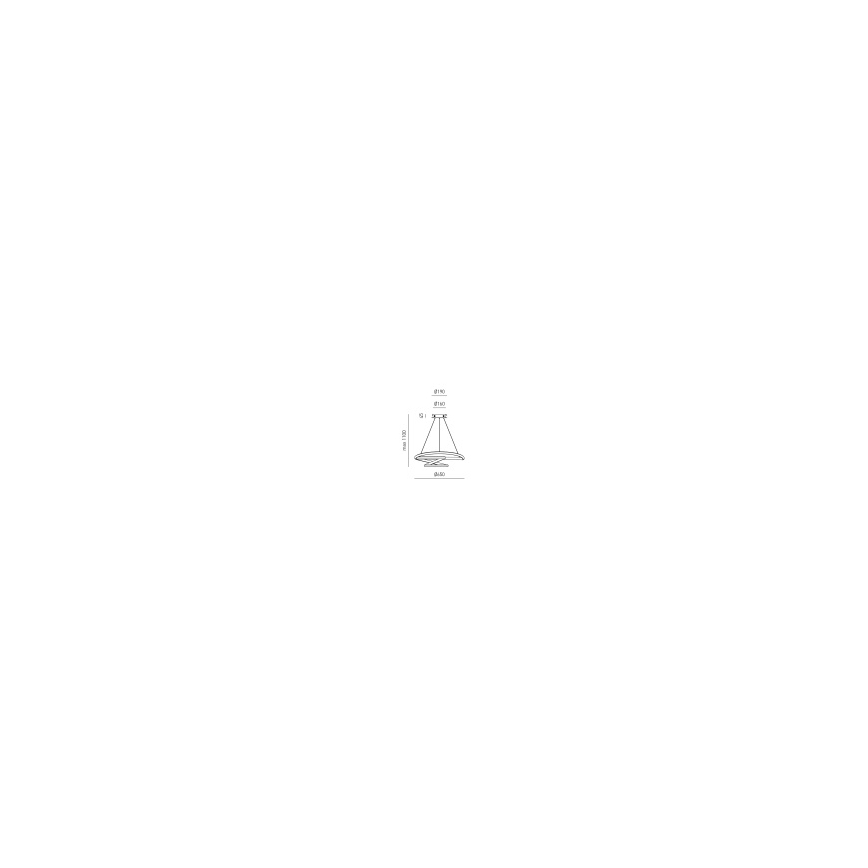 Gea Luce DIVA S G TITANIO - Светодиодная подвесная люстра с регулированием яркости DIVA LED/44W/230V серый