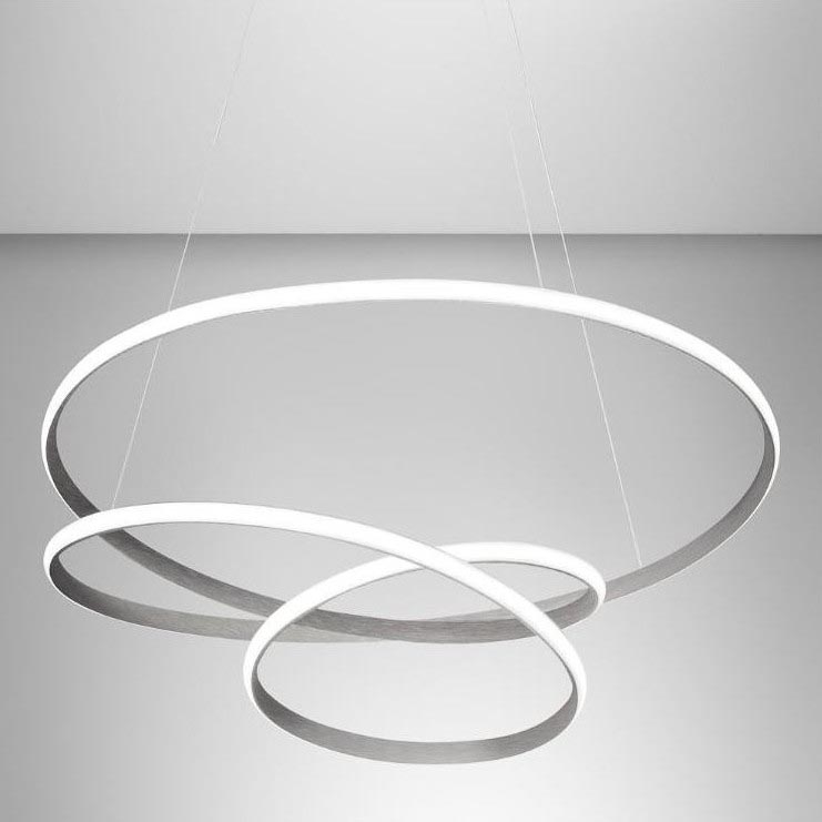 Gea Luce DIVA S P TITANIO - Світлодіодна підвісна люстра з регулюванням яскравості DIVA LED/43W/230V антрацит
