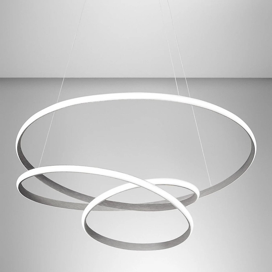 Gea Luce DIVA S/S TITANIO -  Світлодіодна підвісна люстра з регулюванням яскравості DIVA LED/80W/230V сірий
