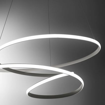 Gea Luce DIVA S/S TITANIO -  Світлодіодна підвісна люстра з регулюванням яскравості DIVA LED/80W/230V сірий