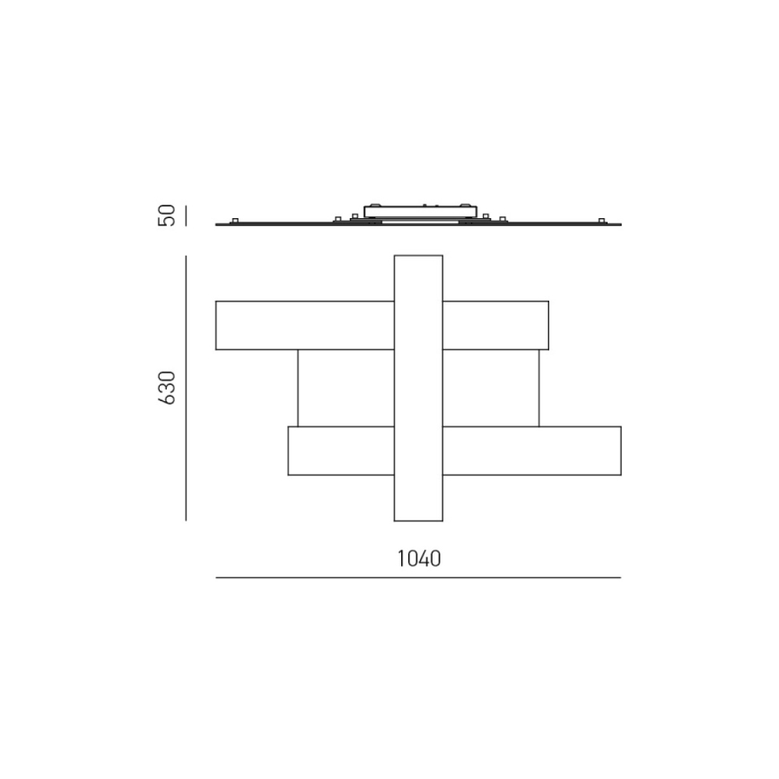 Gea Luce DOHA P G N - Стельовий LED світильник DOHA LED/50W/230V 104 см чорний