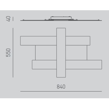 Gea Luce DOHA P M N - Стельовий LED світильник DOHA LED/40W/230V 84 см чорний