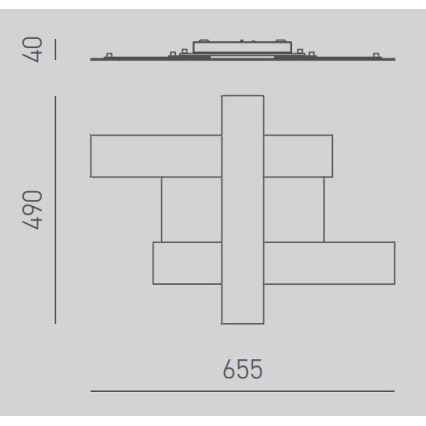 Gea Luce DOHA P P B - Стельовий LED світильник DOHA LED/30W/230V 65,5 см білий