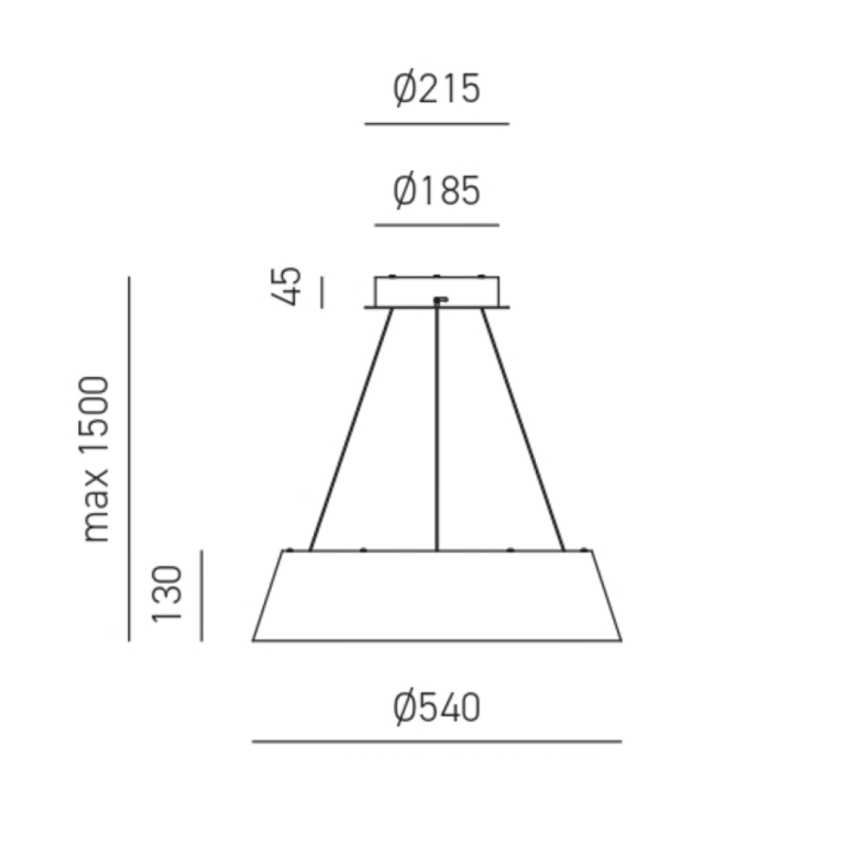 Gea Luce JULIETTE S B - Світлодіодна підвісна люстра з регулюванням яскравості JULIETTE LED/50W/230V білий
