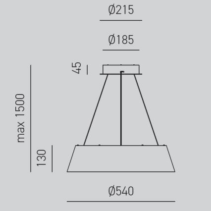 Gea Luce JULIETTE S N - Світлодіодна підвісна люстра з регулюванням яскравості JULIETTE LED/50W/230V чорний/золотий