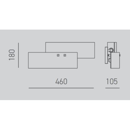 Gea Luce LARA A P arg - Настенный светильник LARA 2xE14/42W/230V серебристый