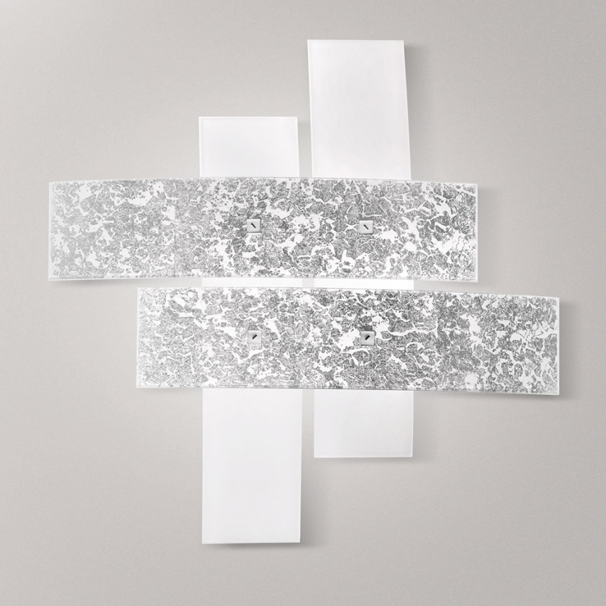 Gea Luce LARA P P arg - Потолочный светильник LARA 2xE27/52W/230V 50 см серебристый