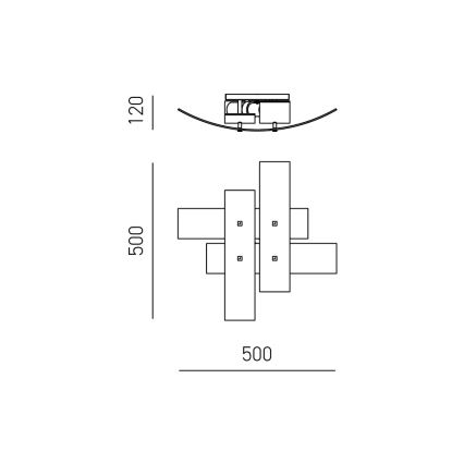 Gea Luce LARA P P arg - Потолочный светильник LARA 2xE27/52W/230V 50 см серебристый