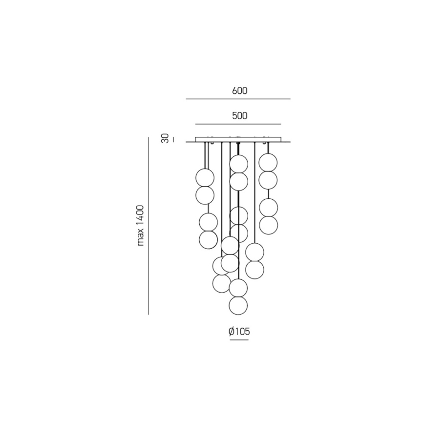 Gea Luce SFERA S10 G - Підвісна люстра SFERA 10xG9/28W/230V