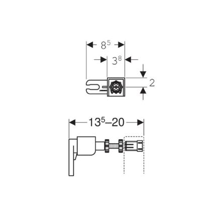 Geberit 111.815.00.1 - Комплект креплений для настенного монтажа Duofix, 2 шт.