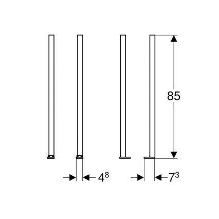 Geberit 111.848.00.1 - Комплект подовжувачів ніжок Duofix, 2 шт.