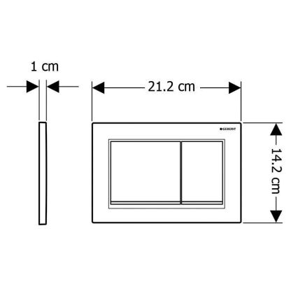 Geberit 115.080.01.1 - Кнопка смыва Omega30 21,2x14,2 см белая