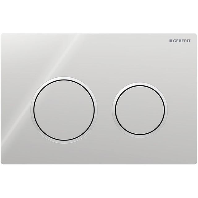 Geberit 115.085.KH.1 - Змивна клавіша Omega20 21,2x14,2 см полірований хром/матовий хром