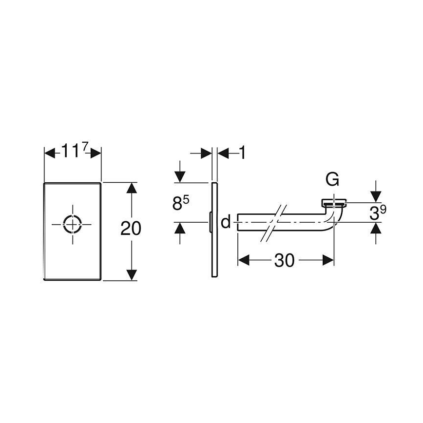 Geberit 115.416.11.1 - Комплект для установки раковины, альпийский белый