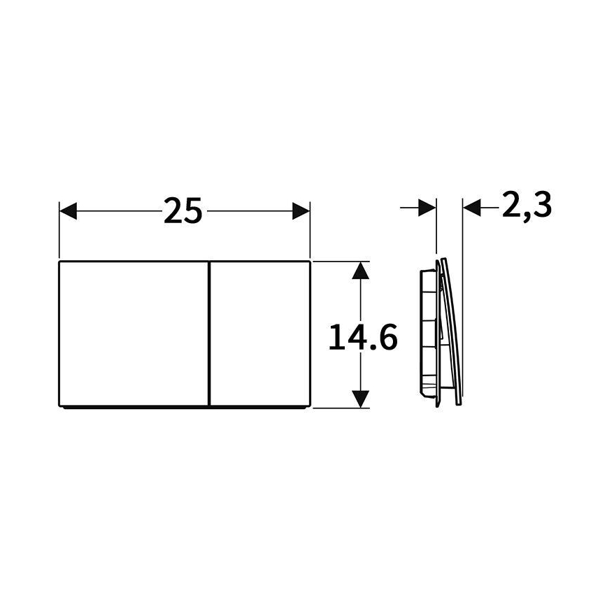 Geberit 115.622.FW.1 - Кнопка змиву Sigma70 25x14,6 cm нержавіюча сталь