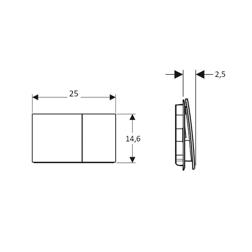 Geberit 115.622.JL.1 - Кнопка смыва Sigma70 25x14,6 см песочно-серая