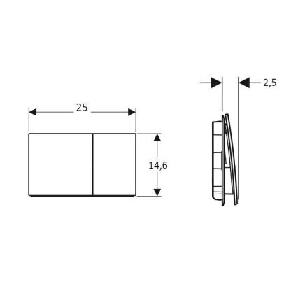 Geberit 115.622.JL.1 - Кнопка змиву Sigma70 25x14,6 см пісочно‑сіра