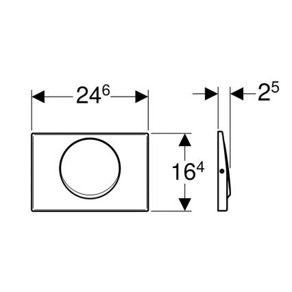 Geberit 115.751.00.1 - Кнопка змиву Mambo 24,6x16,4 см нержавіюча сталь