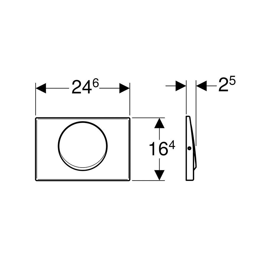 Geberit 115.751.00.1 - Кнопка змиву Mambo 24,6x16,4 см нержавіюча сталь